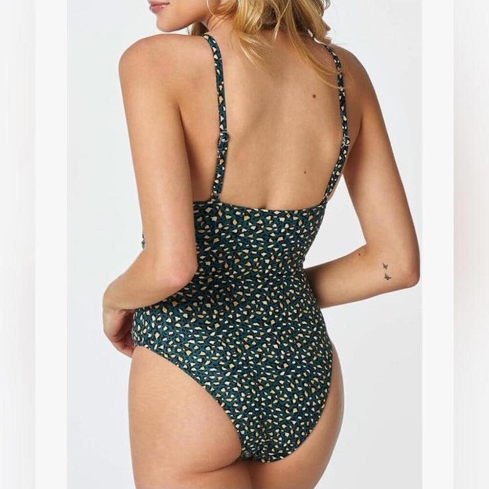 NWT CUPSHE Leopard O-Ring Underwire One Piece Swimsuit Women’s Plus size 0X (14) - Picture 13 of 14